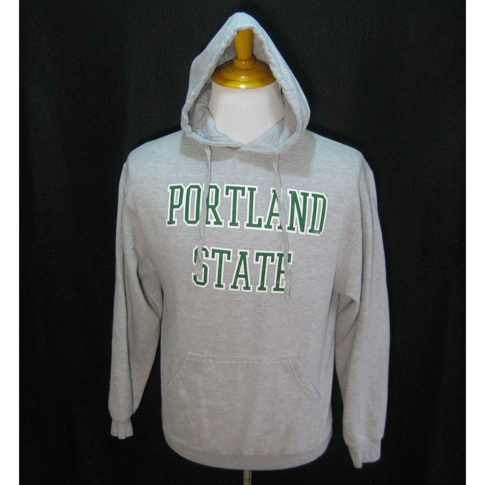 PORTLAND STATE Vikings Men's (Small) Gray Athletic Hoodie Hooded Sweatshirt PSU